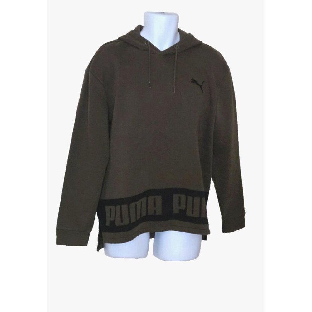 Puma Sweater Men's Green Casual Pullover Hoodie Sweatshirt size M - Picture 3 of 9